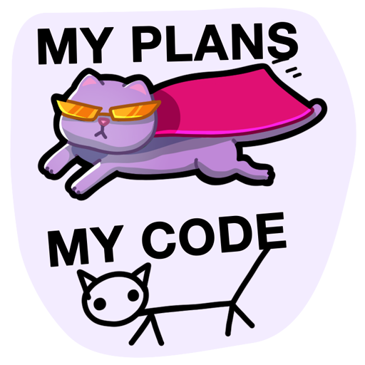 coder meme - my big plans and my actual code