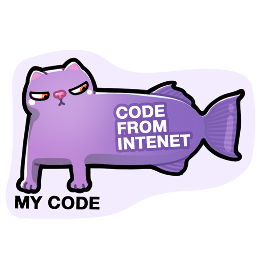 programmer meme sticker by verypinkshark - code from internet mermaid cat