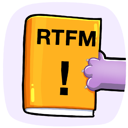 RTFM programmining meme stickers