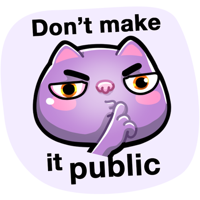dont make it public programmer meme sticker by verypinkshark